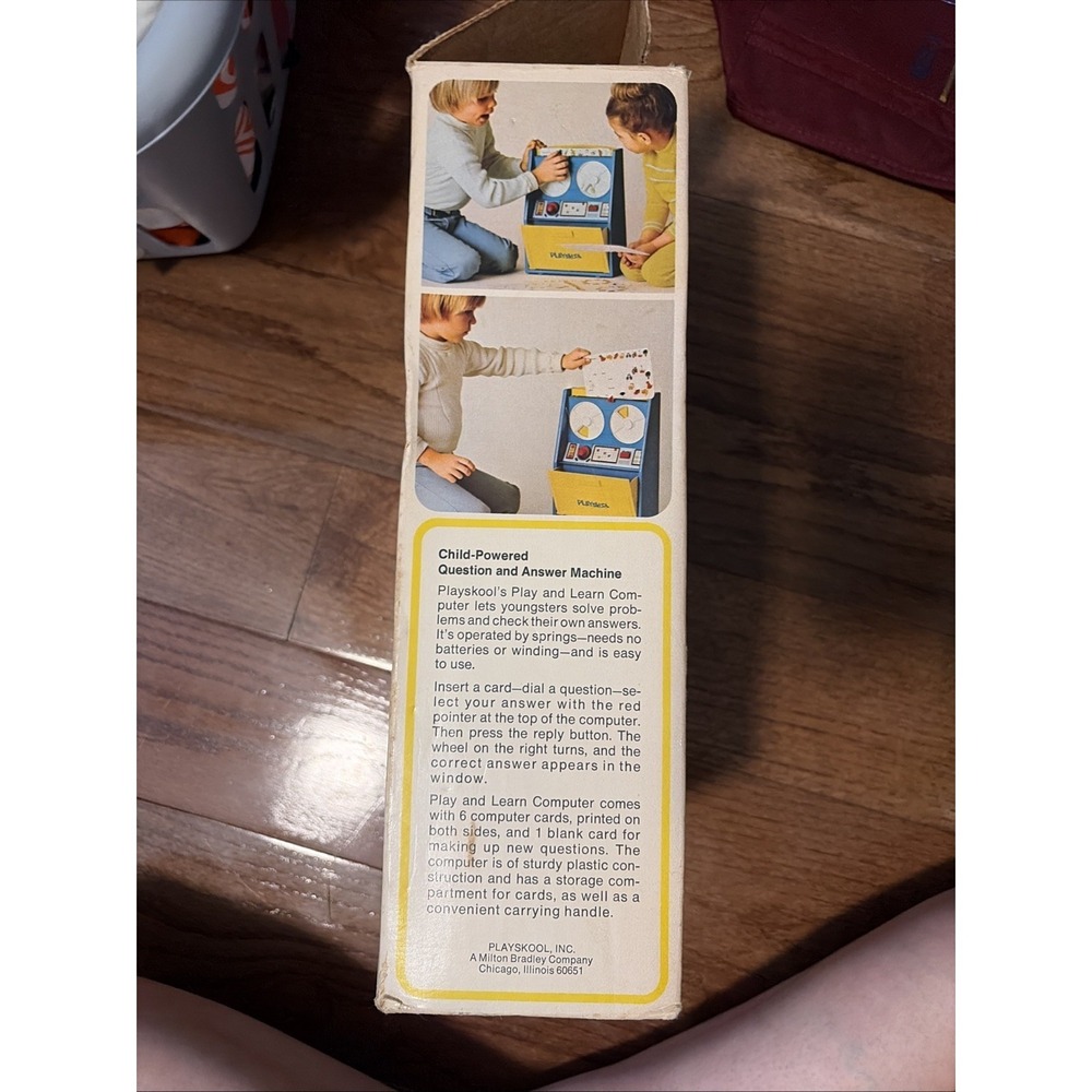 Playskool Play and Learn Computer Vintage 1972 Blue Yellow Educational Toy OS - Picture 2 of 8